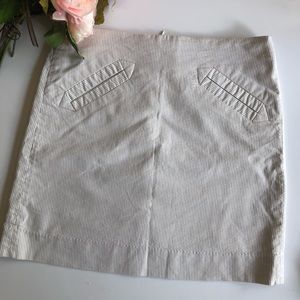 Khaki and white skirt by Grace, size 4 petite